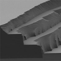 The layer-by-layer solar thermal fuel polymer film comprises three distinct layers (4 to 5 microns in thickness for each). Cross-linking after each layer enables building up films of tunable thickness.
<BR><BR>
Courtesy of MIT