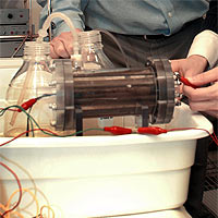 The Microbial Fuel Cell
<P>
Photo Credit: Greg Grieco, Penn State