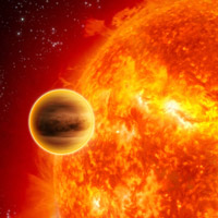 Scientists have reported the first conclusive discovery of water vapor in the atmosphere of an exoplanet, or a planet beyond our solar system.<br /><br />This artist's impression shows a gas-giant exoplanet transiting across the face of its star. Infrared analysis by NASA's Spitzer Space Telescope of this type of system provided the breakthrough.<br /><br />The planet, HD 189733b, lies 63 light-years away in the constellation Vulpecula. It was discovered in 2005 as it transited its parent star, dimming the star's light by some three percent.<br /><br />Image credit: ESA - C.Carreau