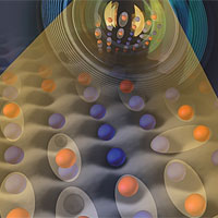 <p>“Learning from this model, we can understand what’s really going on in these superconductors, and what one should do to make higher-temperature superconductors, approaching hopefully room temperature,” says Martin Zwierlein, professor of physics and principal investigator in MIT’s Research Laboratory of Electronics.</p>

<p>Illustration: Sampson Wilcox</p>
