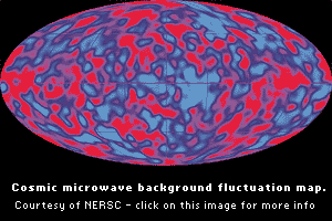 Cosmic microwave background fluctuation map by NERSC