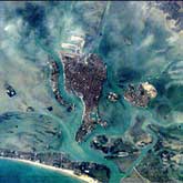 Venice as photographed by crew members aboard Space Station Alpha.: Image Courtesy Earth Observatory